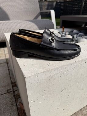 Vintage Gucci Horsebit Loafers - Black Leather - Size 9.5B